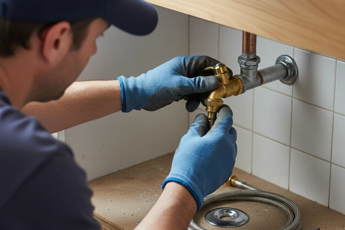 Shutoff valve and fitting work during Faucet and Fixture Repair in Erlanger